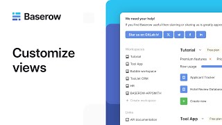 How to customize views in Baserow